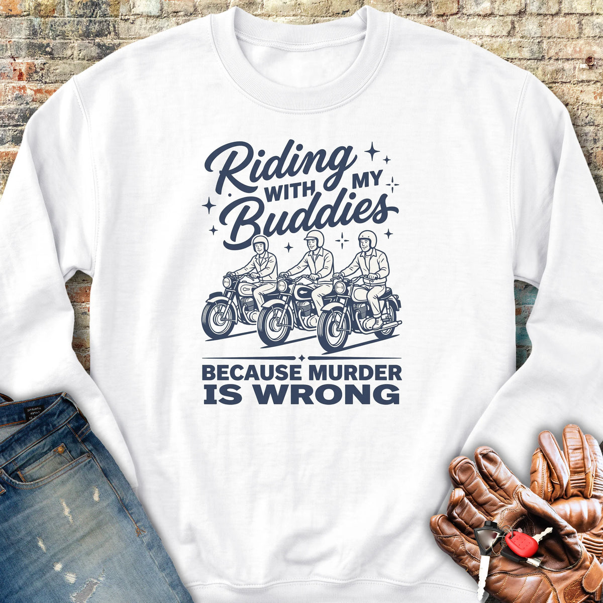 Buddies Sweatshirt - White