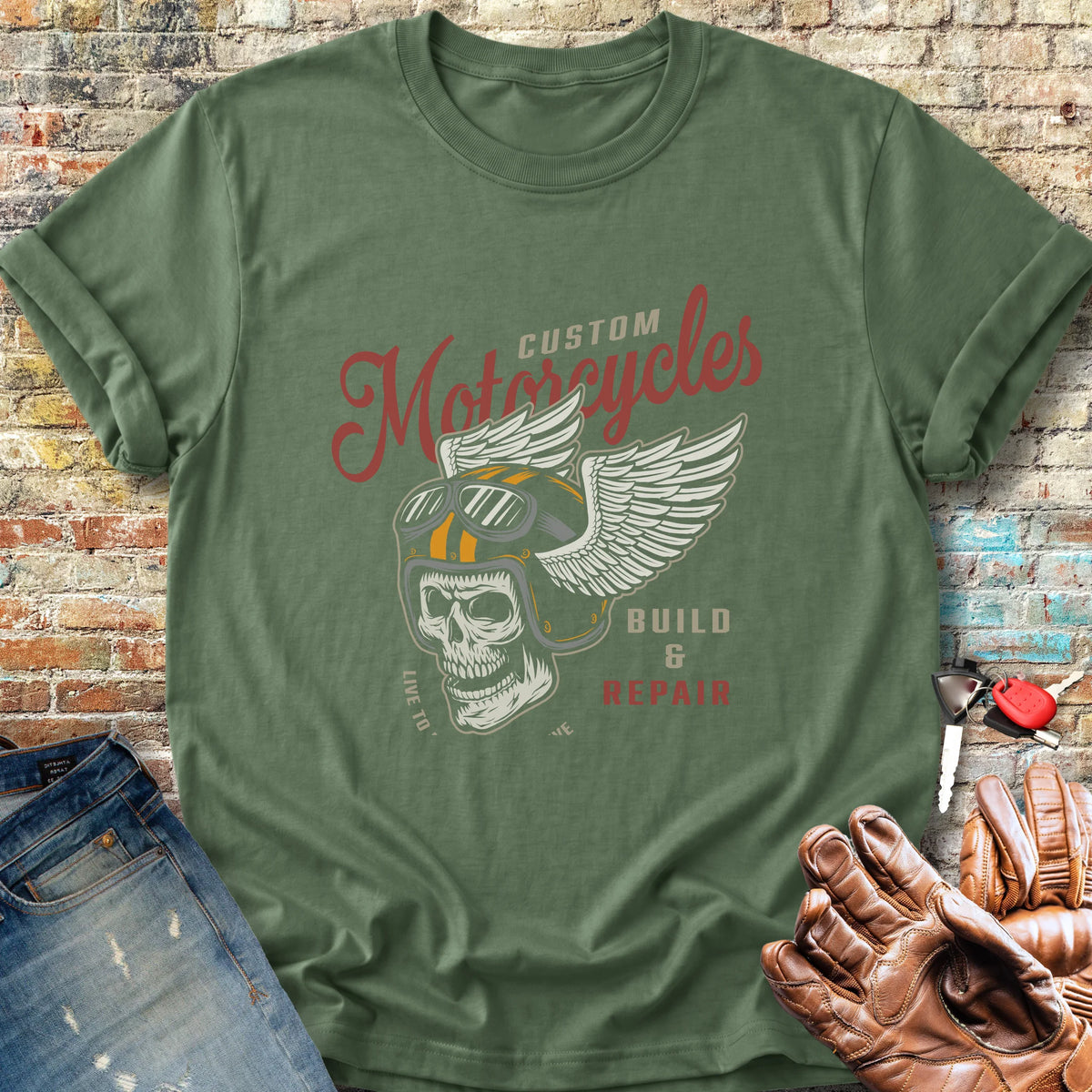 Build Repair Classic T-Shirt - Military Green