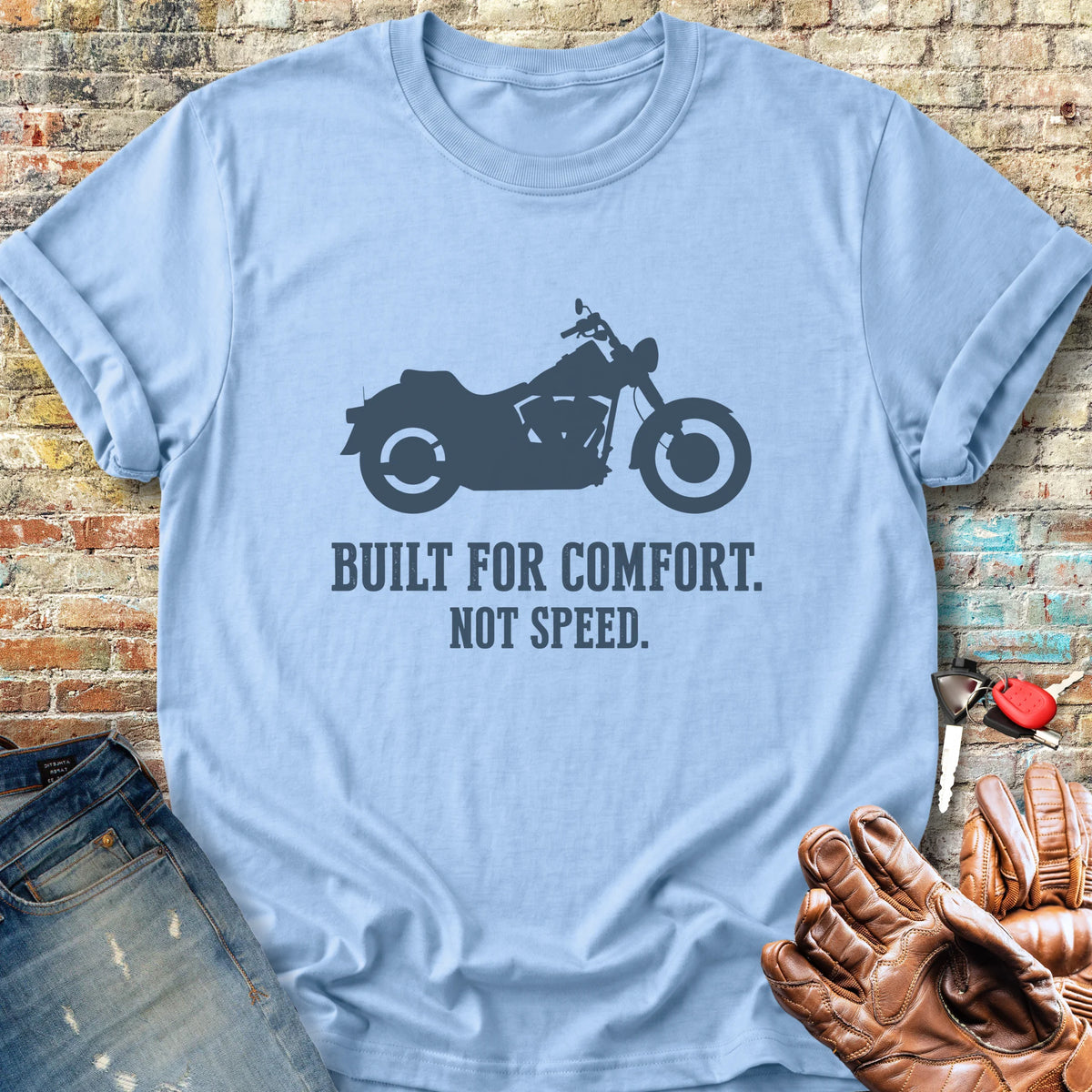 Built For Comfort Classic T-Shirt - Light Blue