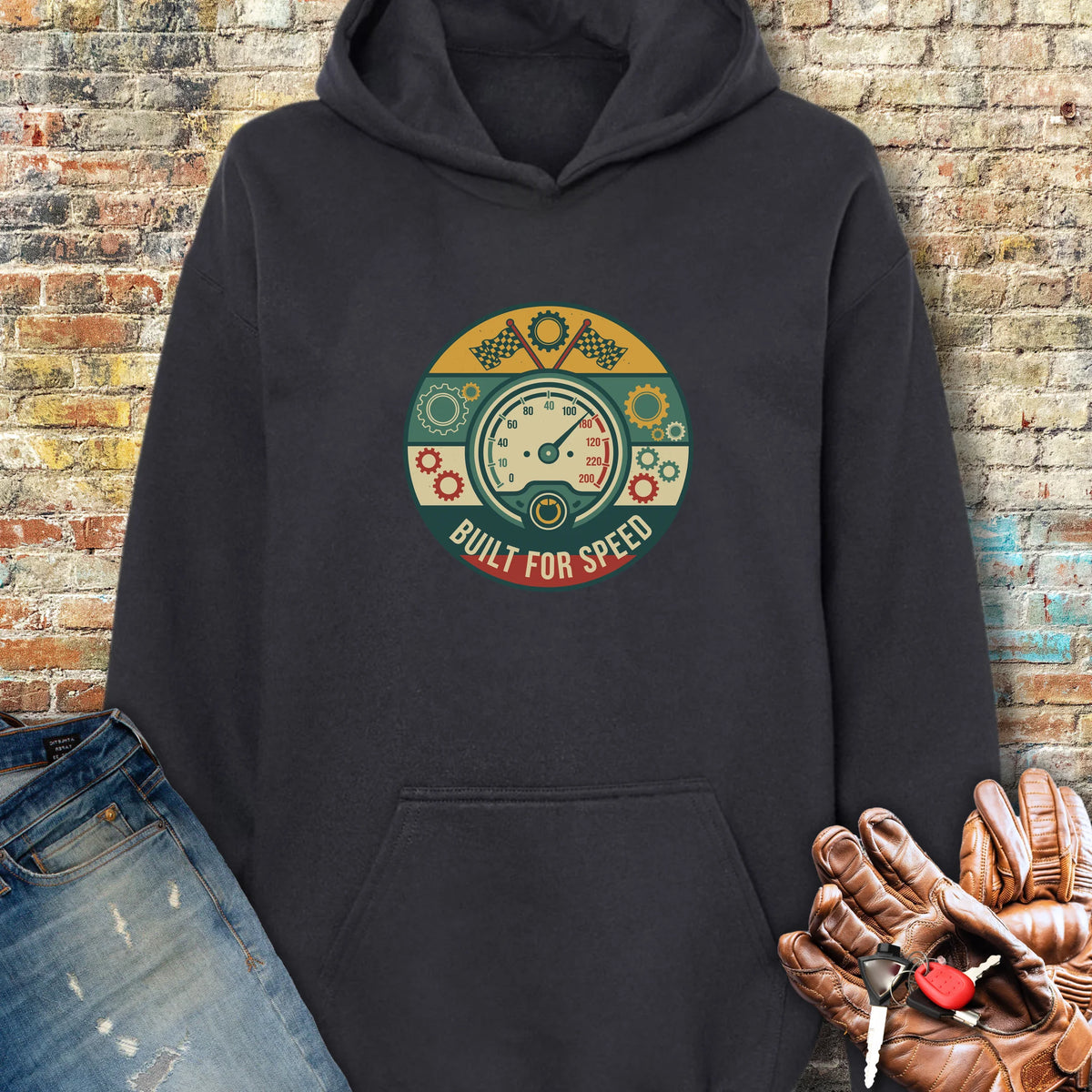 Built For Speed Hoodie - Black