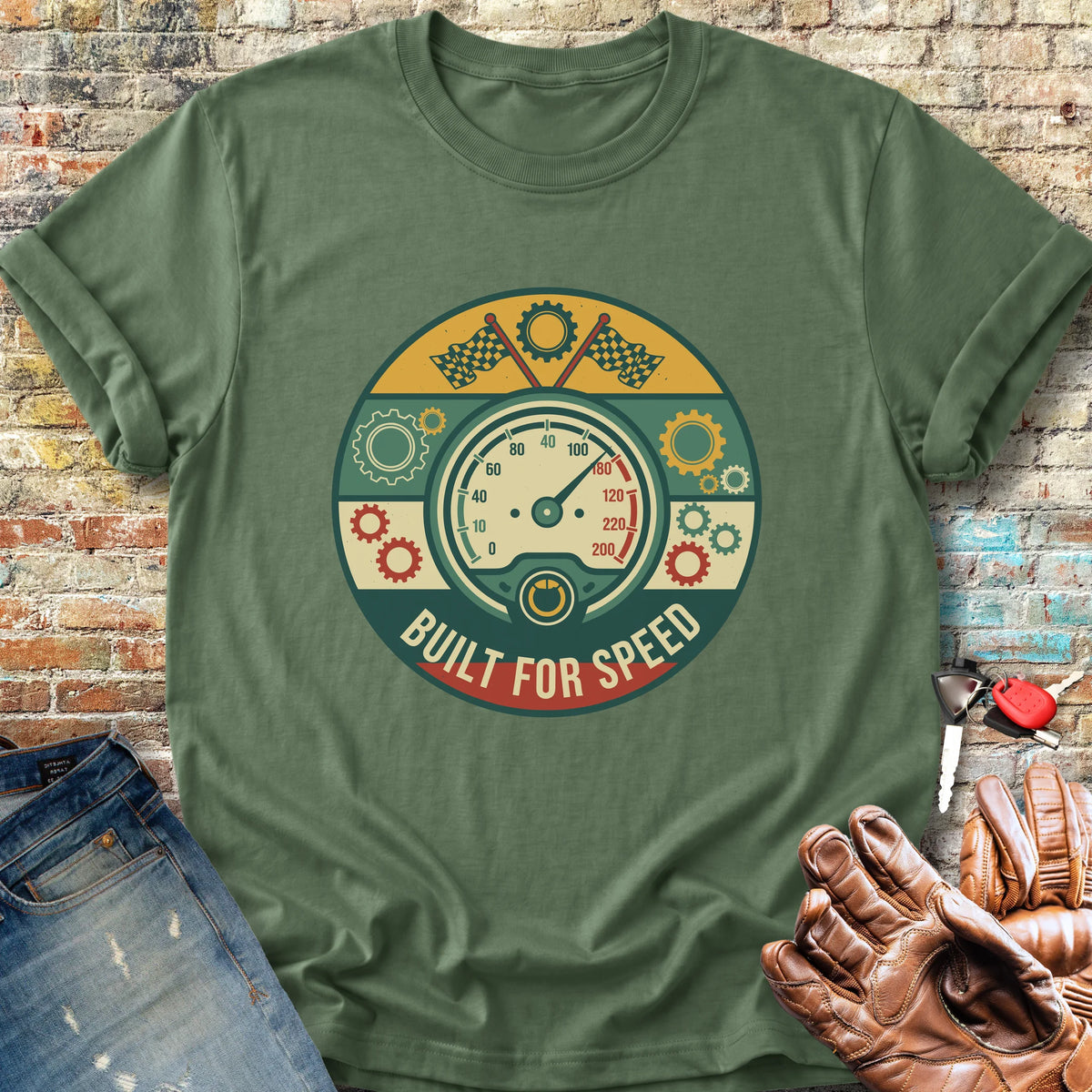 Built For Speed Classic T-Shirt - Military Green