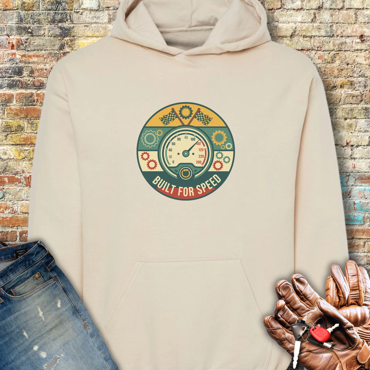 Built For Speed Hoodie - Sand