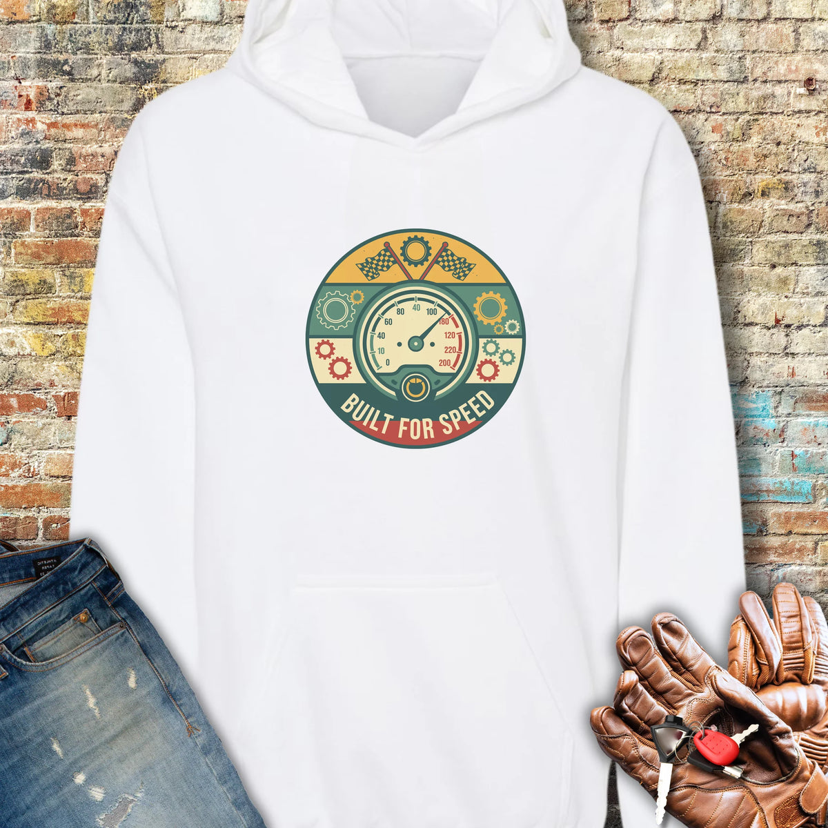 Built For Speed Hoodie - White
