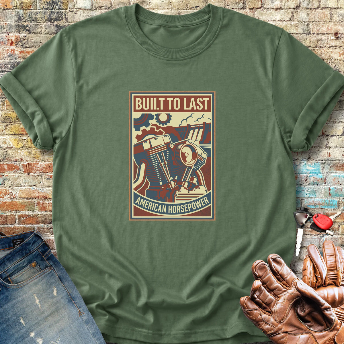 Built To Last Classic T-Shirt - Military Green