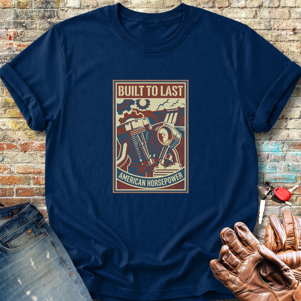 Built To Last Classic T-Shirt - Navy