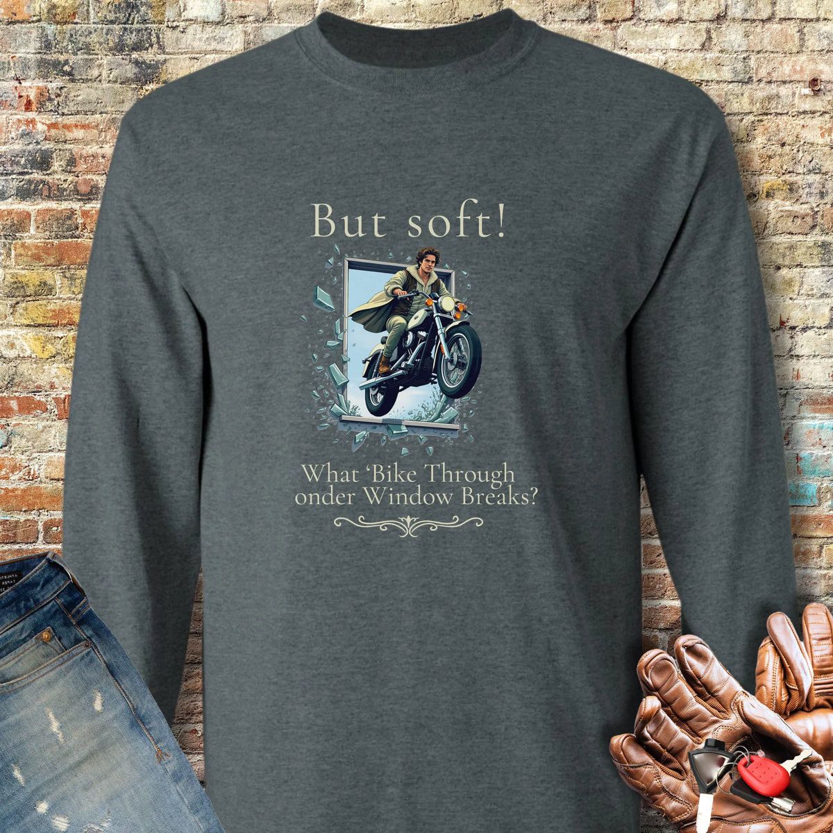 But Soft Long Sleeve T-Shirt - Dark Heather