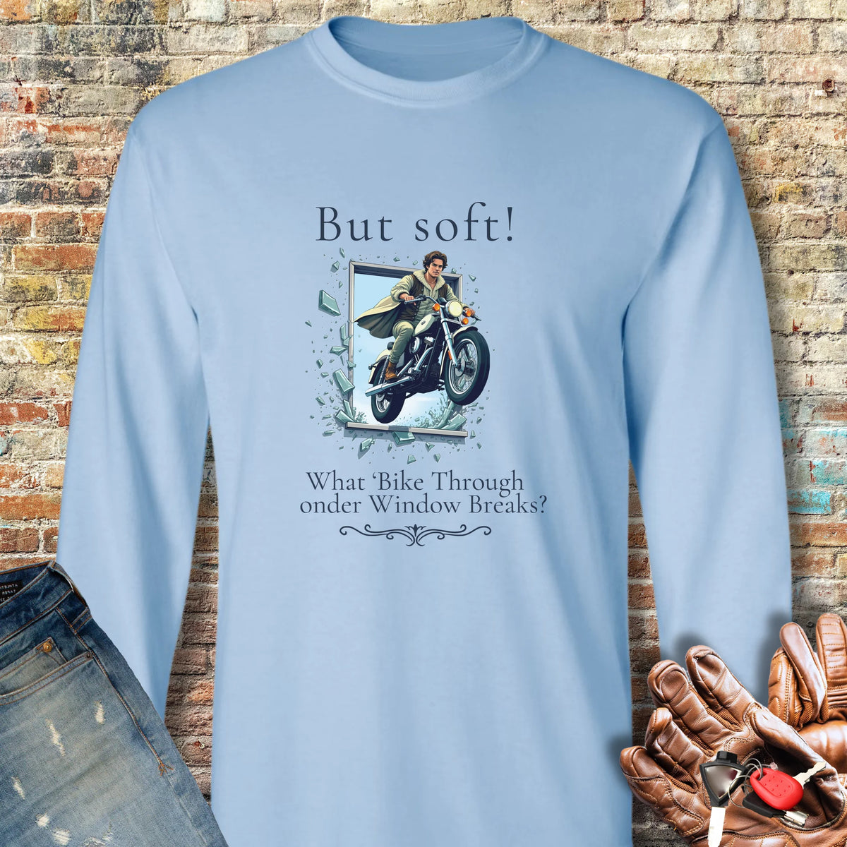 But Soft Long Sleeve T-Shirt - Light Blue