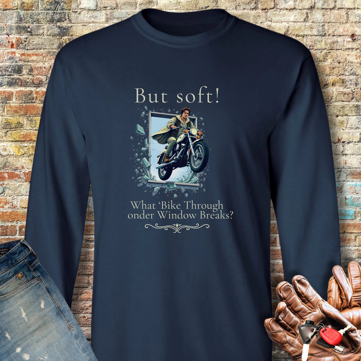 But Soft Long Sleeve T-Shirt - Navy