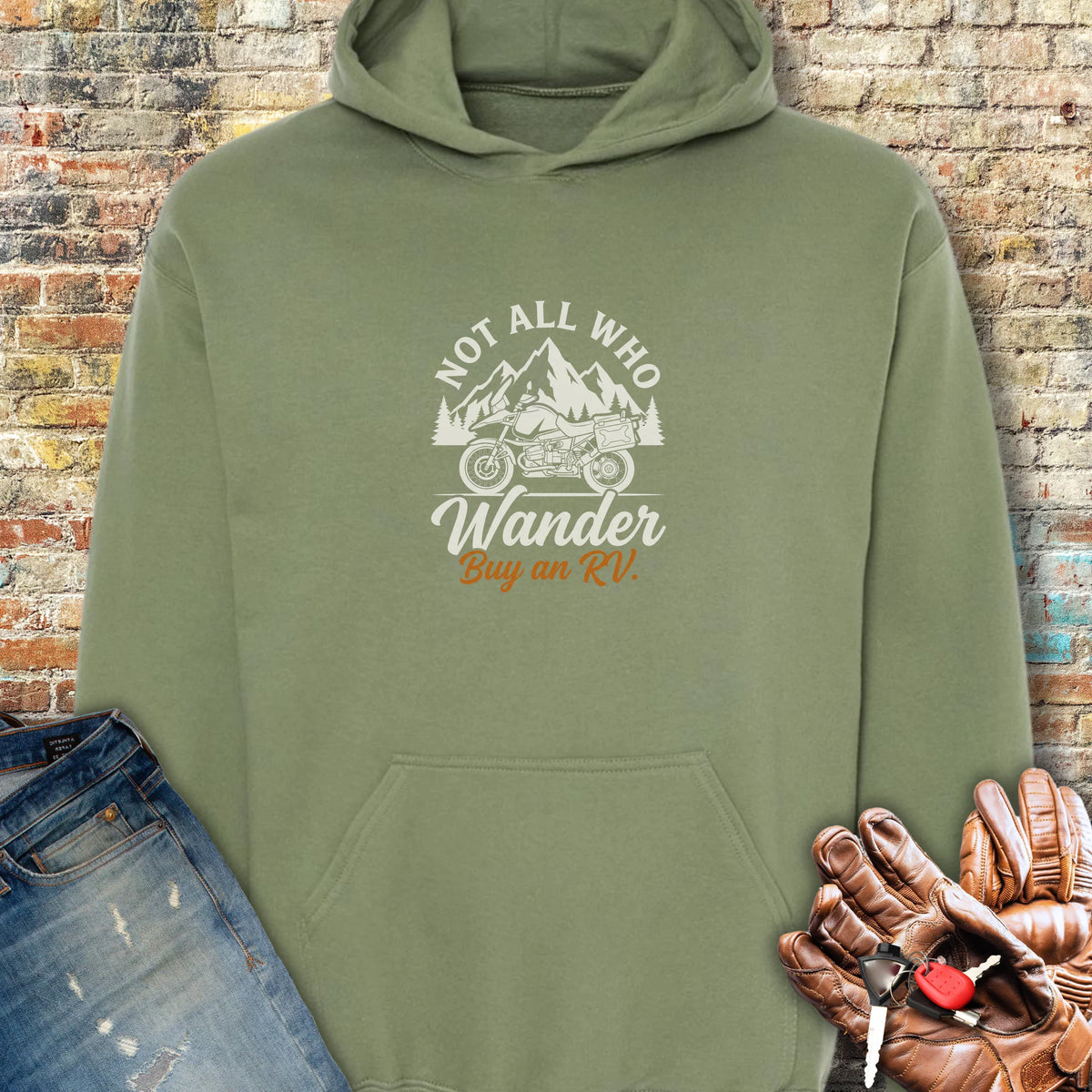 Buy An RV Hoodie - Military Green