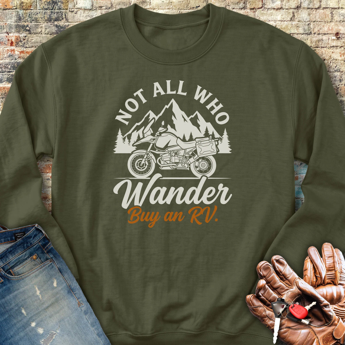 Buy An RV Sweatshirt - Military Green