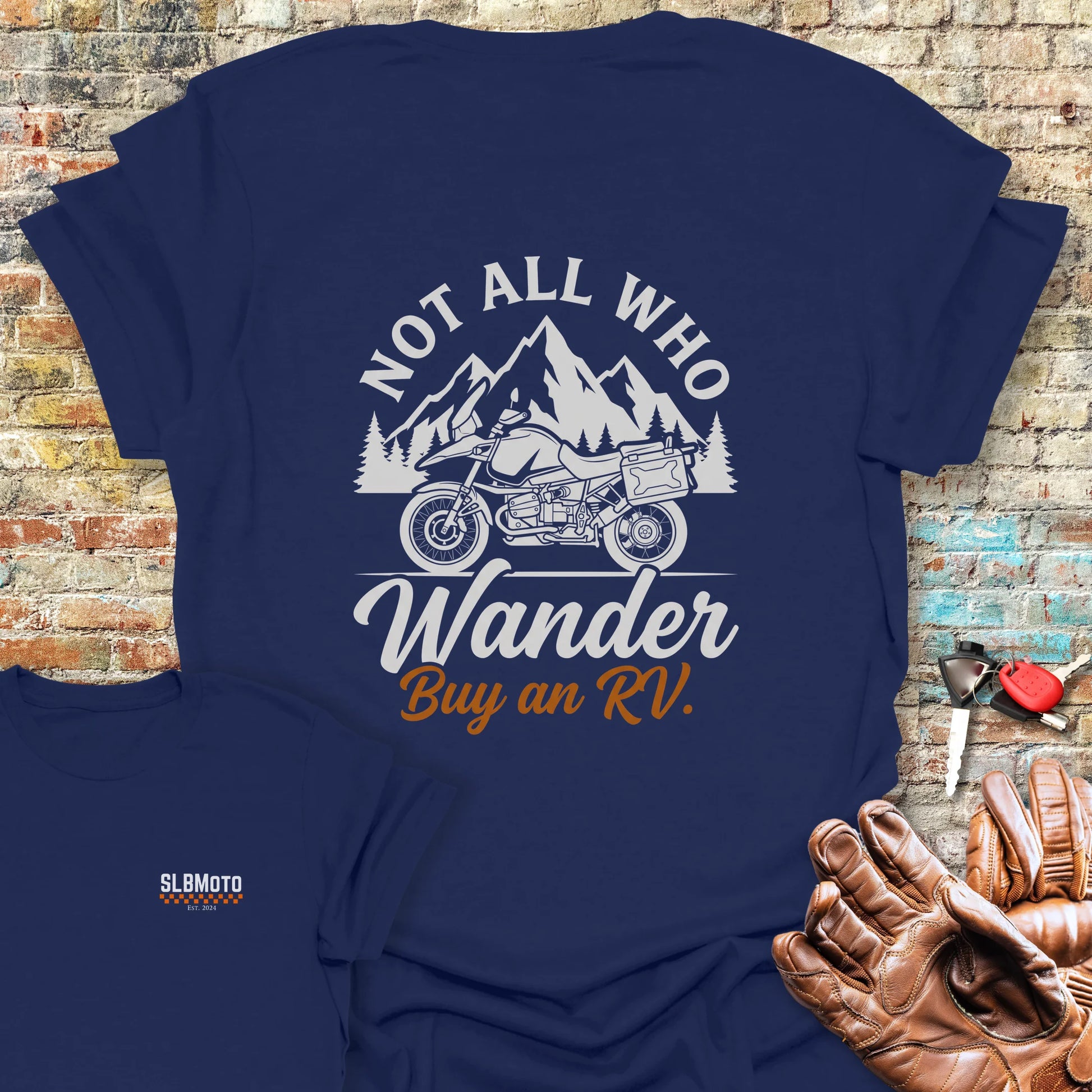 Buy An RV Back Print T-Shirt - Navy