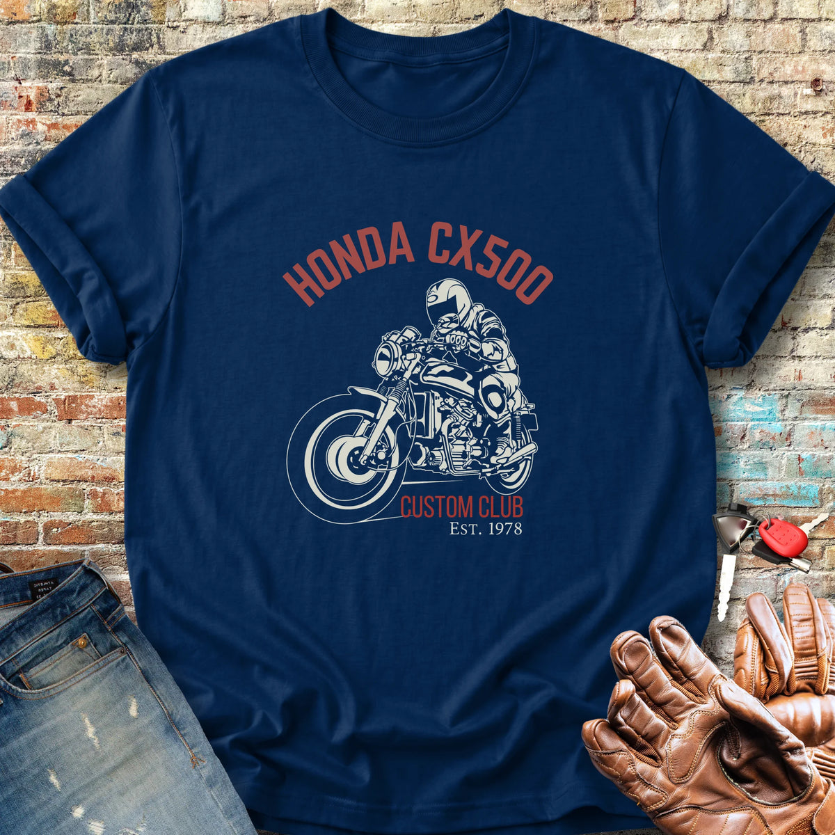 CX500 Custom Club Classic T-Shirt - Navy