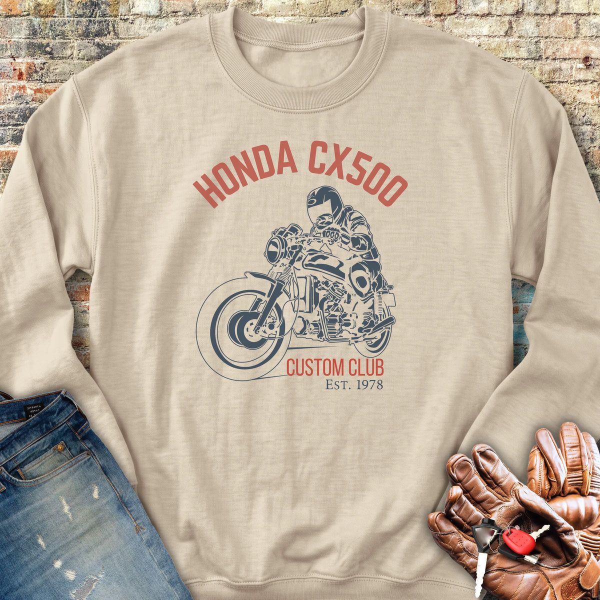 CX500 Custom Club Sweatshirt - Sand