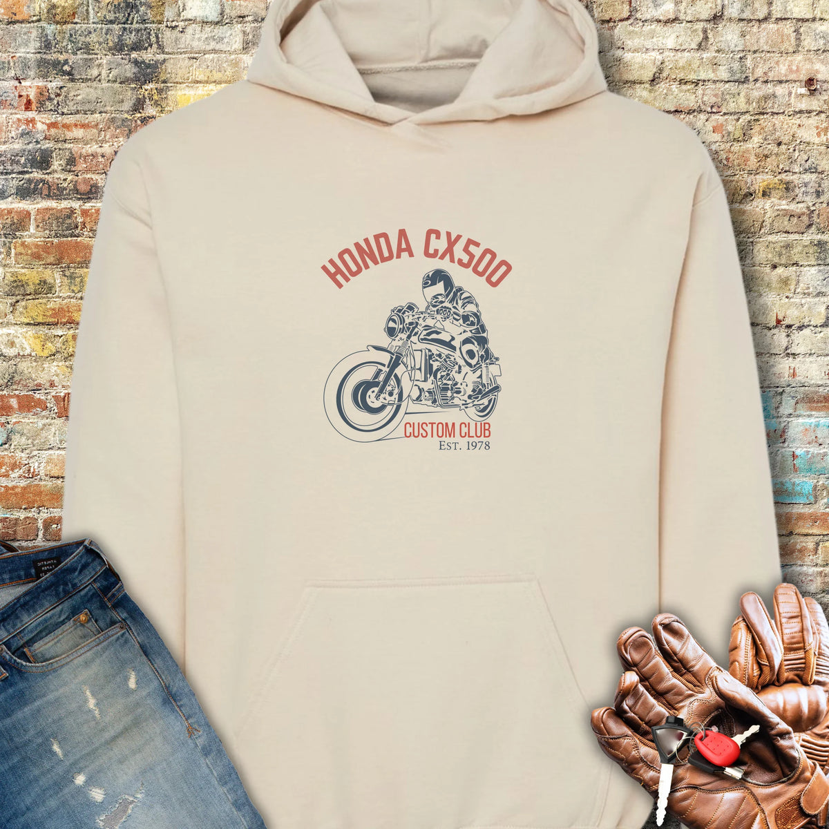 CX500 Custom Club Hoodie - Sand