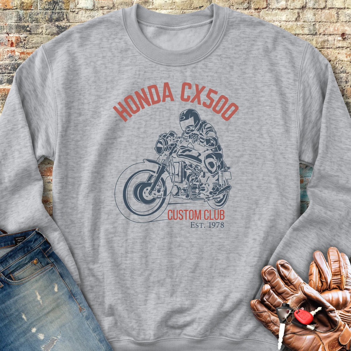 CX500 Custom Club Sweatshirt - Sport Grey