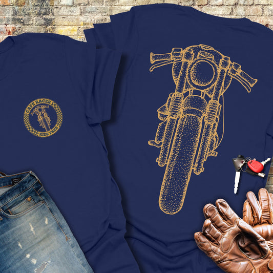 Café Racer Front (Back Print) T-Shirt