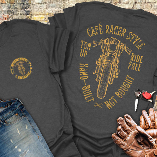 Café Racer Style (Back Print) T-Shirt