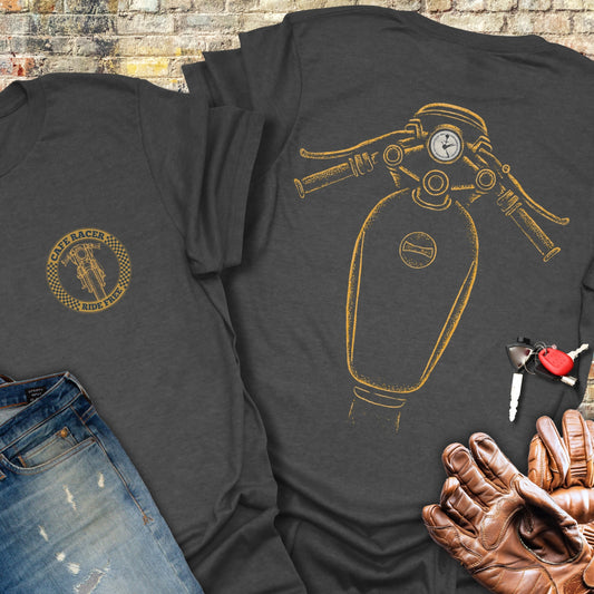 Café Racer Tank (Back Print) T-Shirt