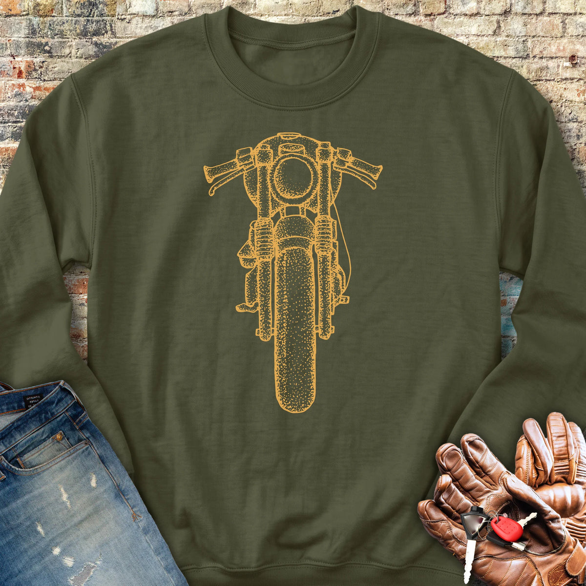 Café Racer Sweatshirt - Military Green