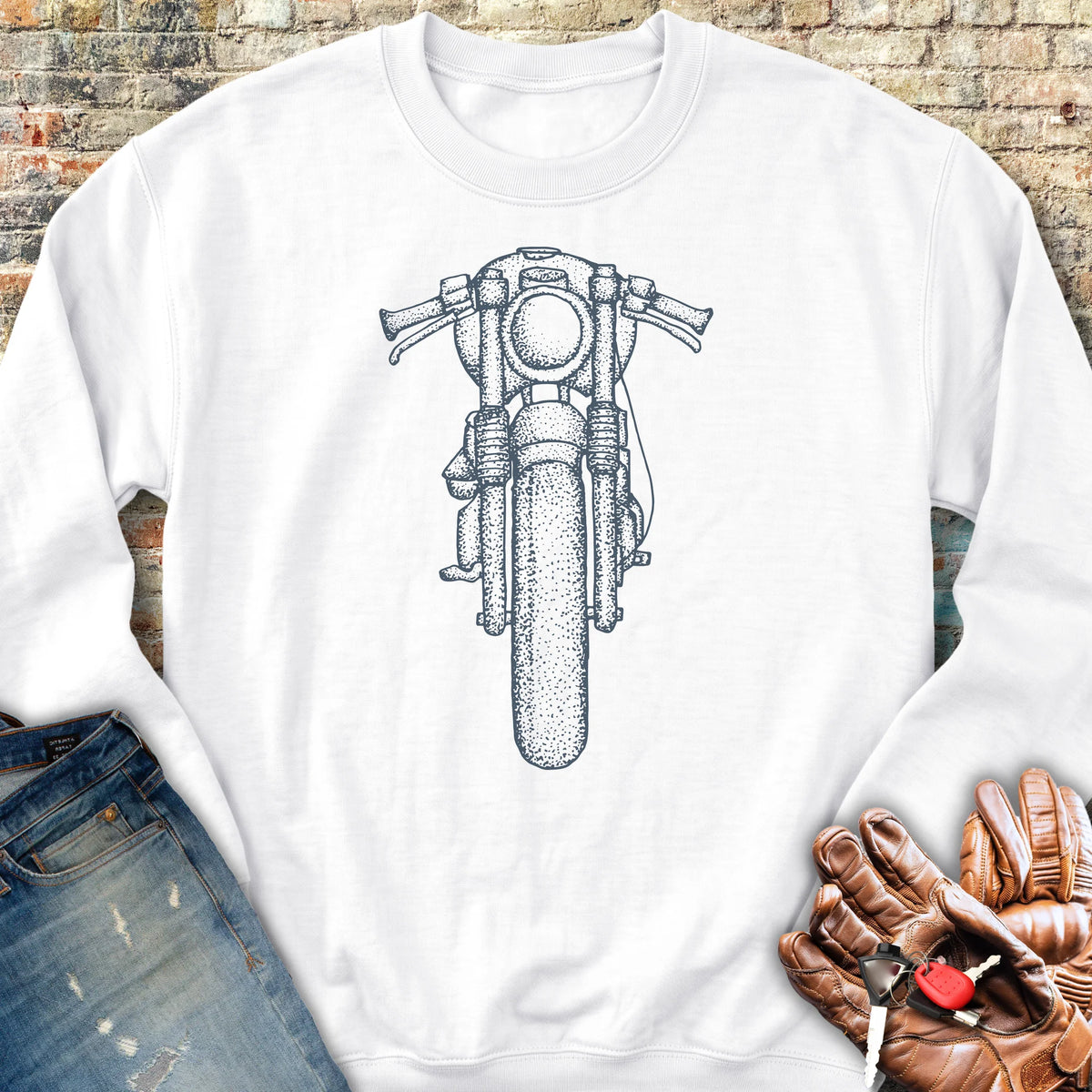 Café Racer Sweatshirt - White