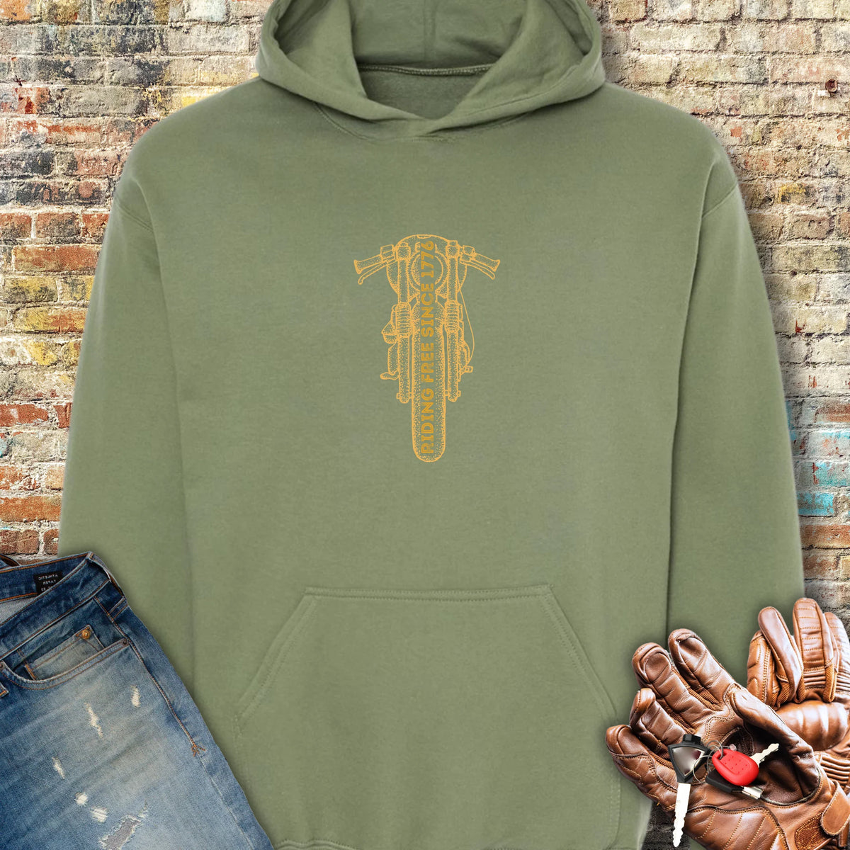 Cafe Racer 250 Hoodie - Military Green