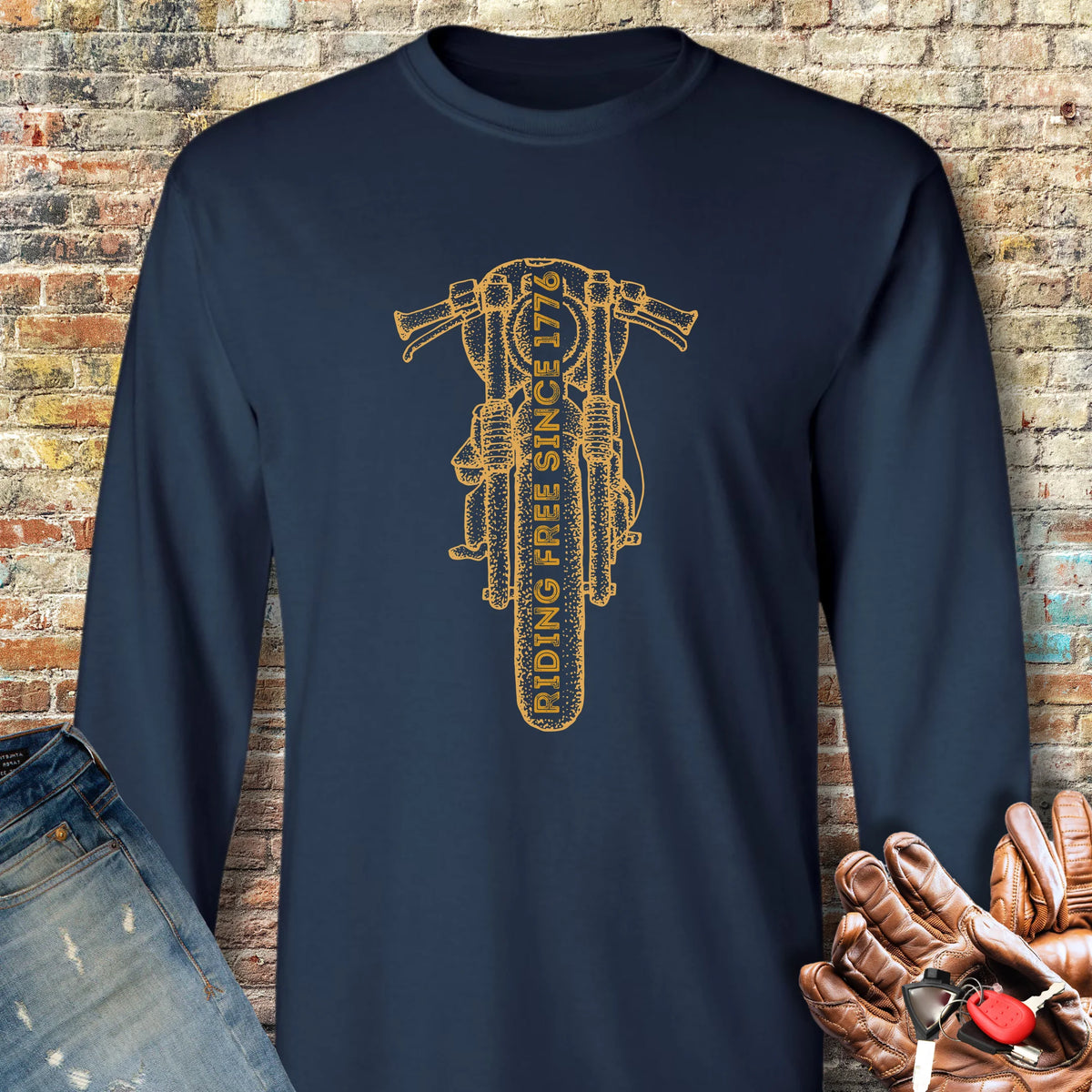 Cafe Racer 250 Long Sleeve T-Shirt - Navy