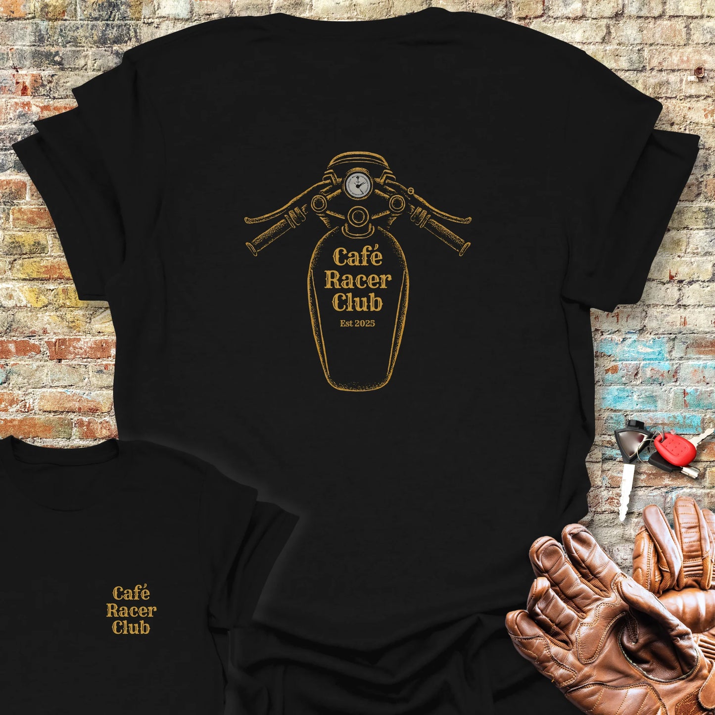 Café Racer Tank Back Print T-Shirt