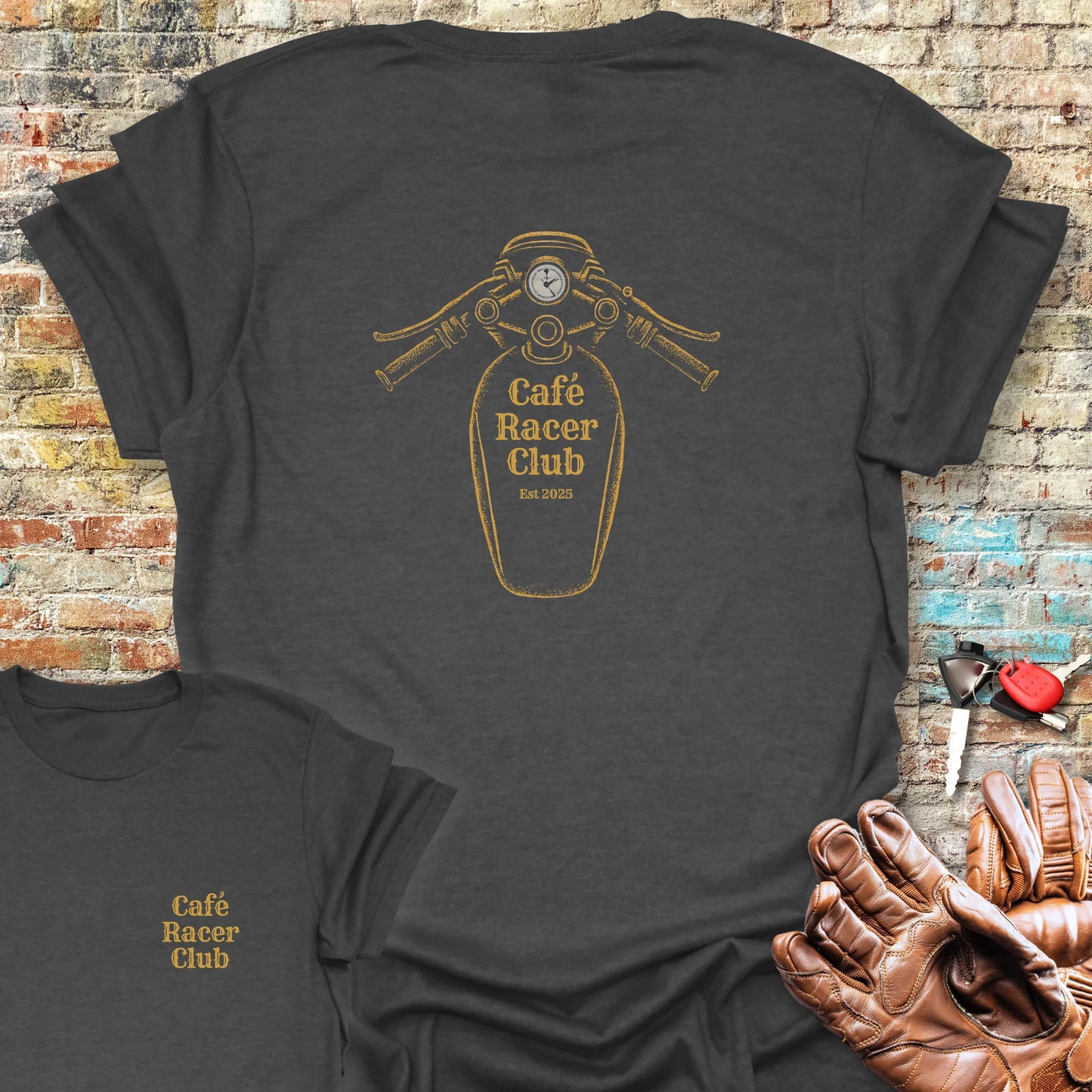 Café Racer Tank Back Print T-Shirt