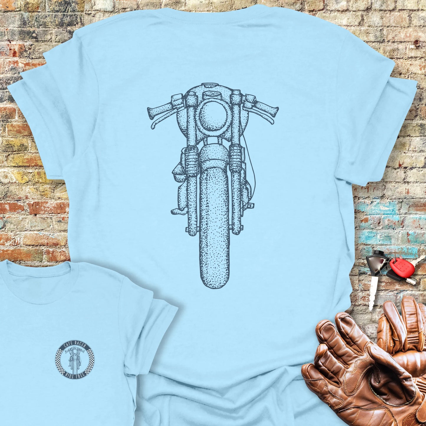 Café Racer Back Print T-Shirt