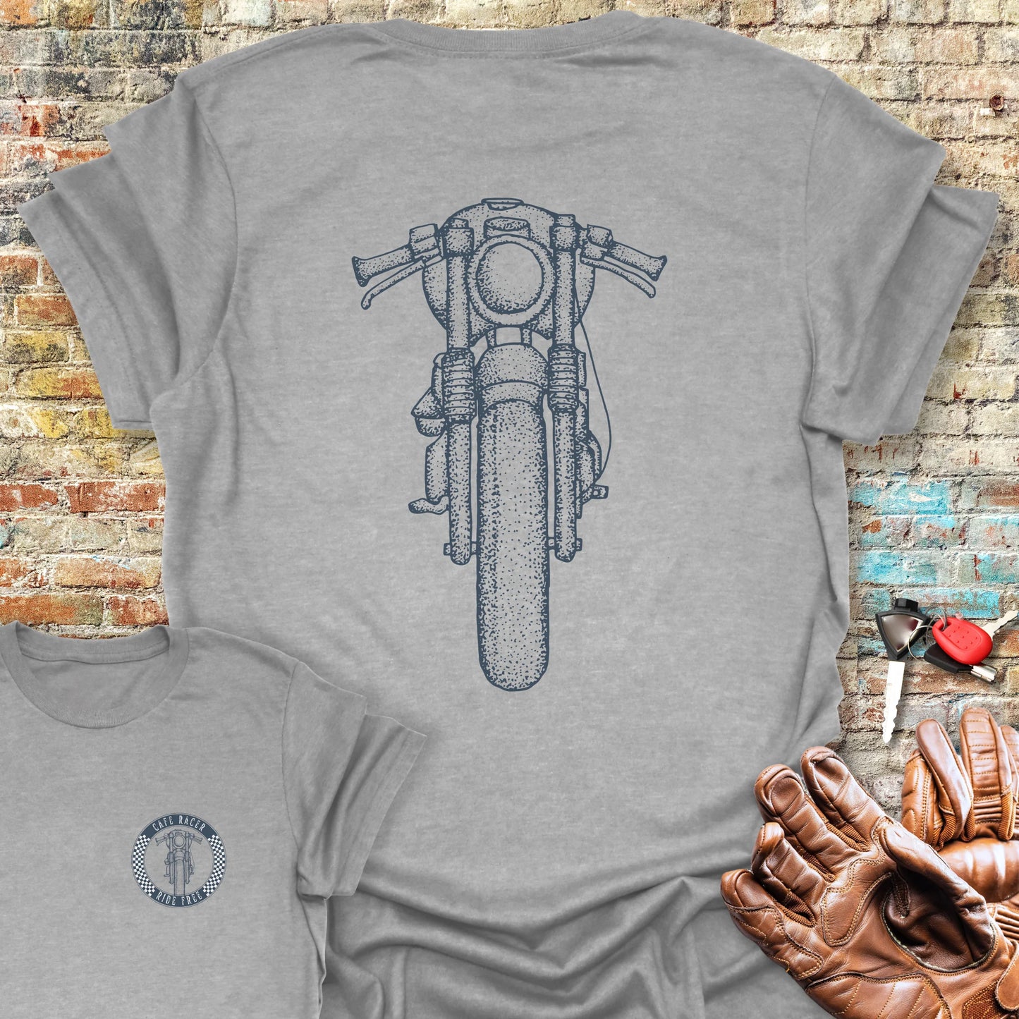 Café Racer Back Print T-Shirt