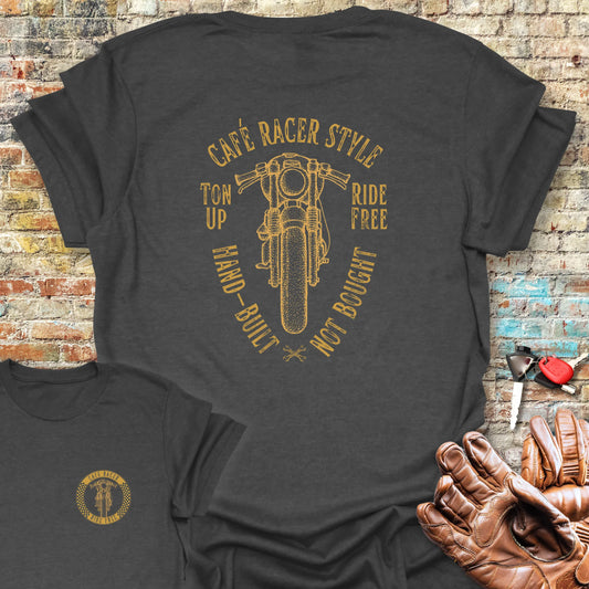 Café Racer Style Back Print T-Shirt