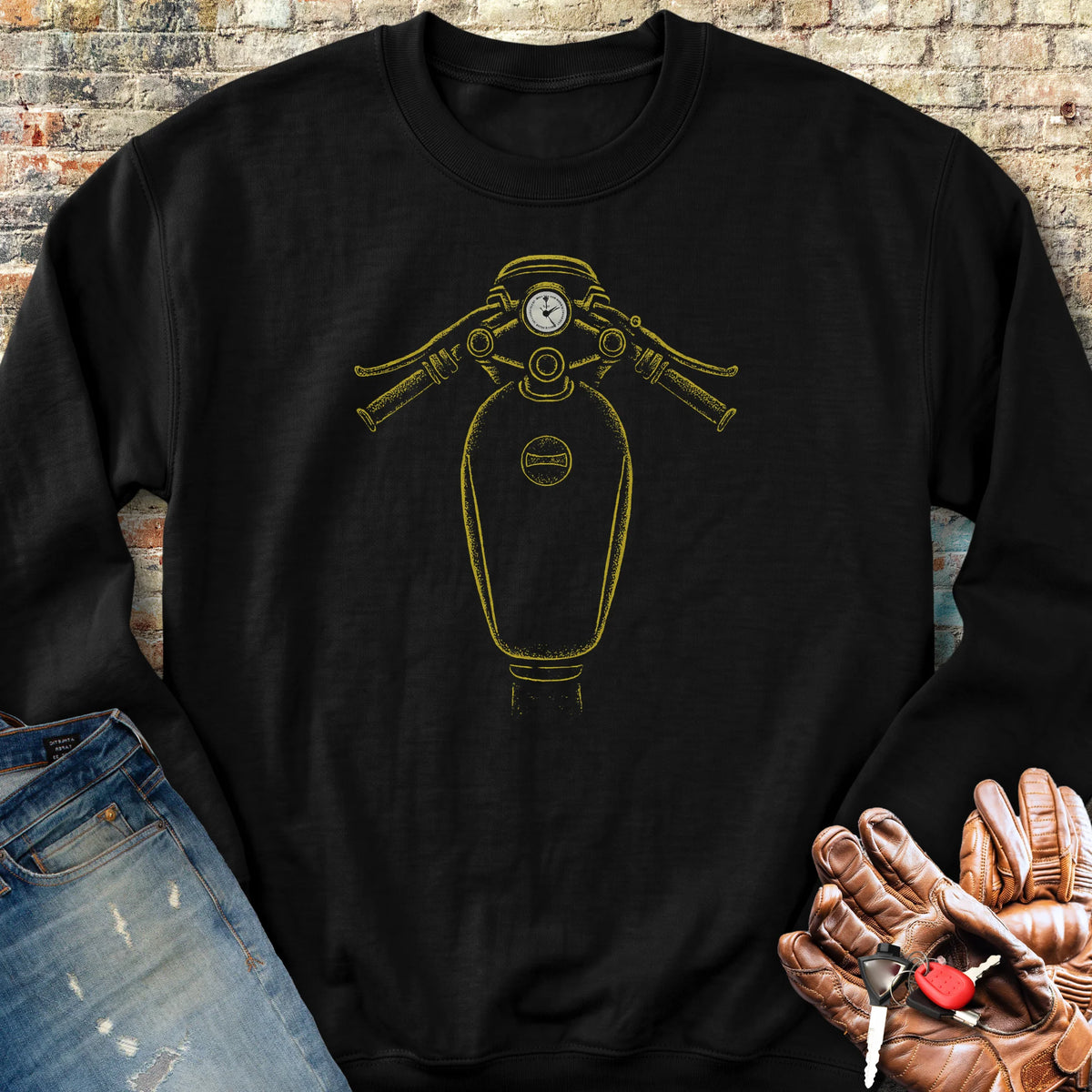Café Racer Tank Sweatshirt - Black