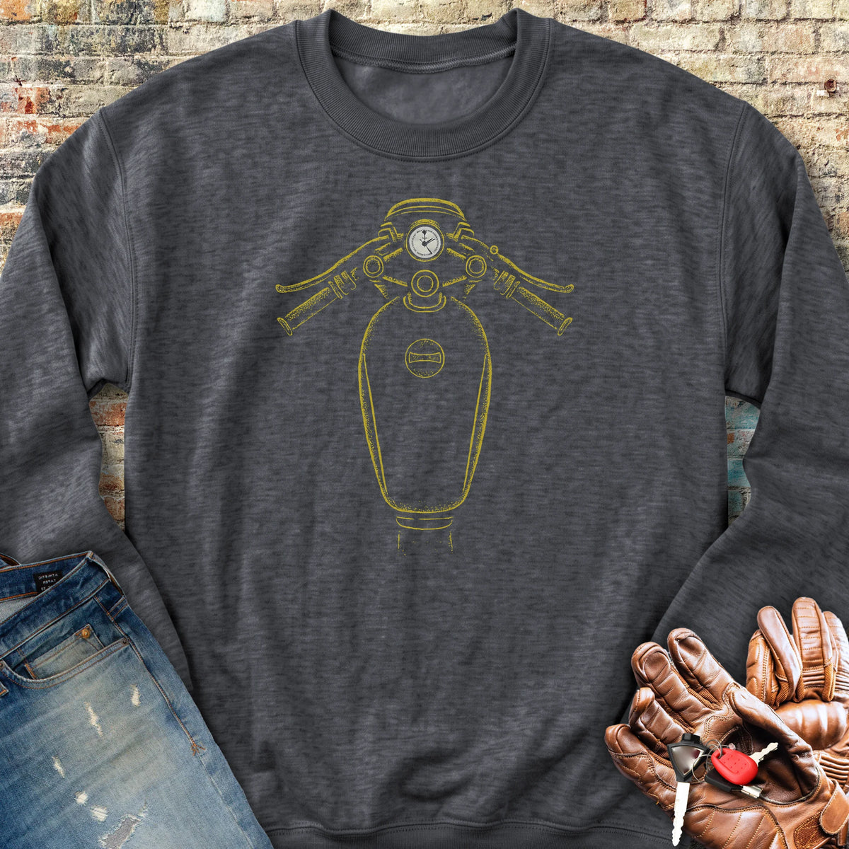 Café Racer Tank Sweatshirt - Dark Heather
