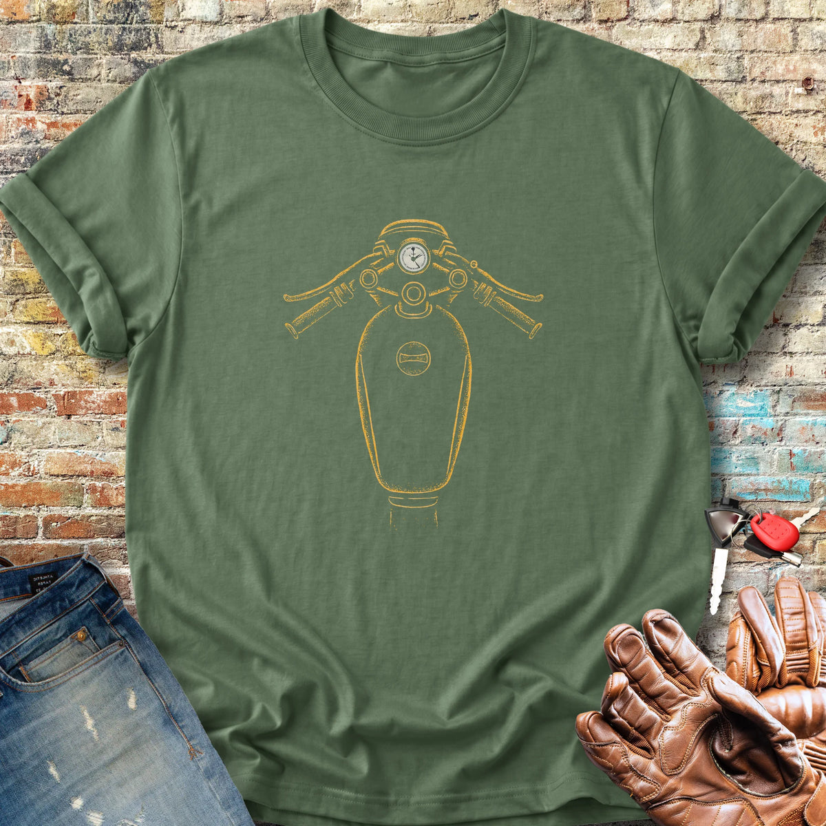 Café Racer Tank Classic T-Shirt - Military Green