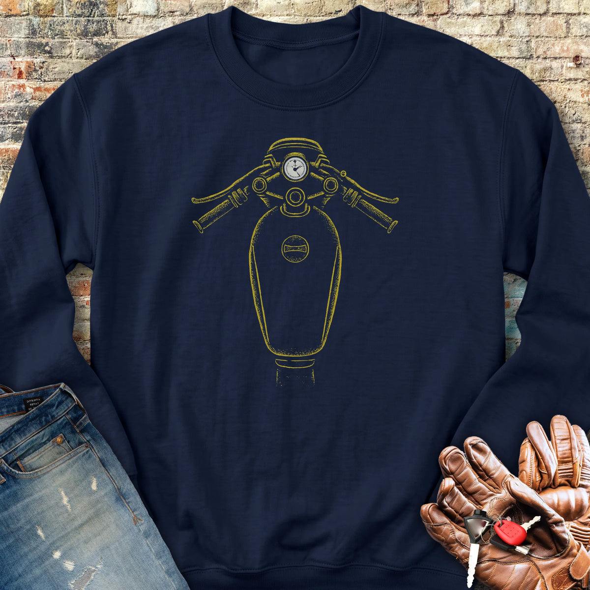 Café Racer Tank Sweatshirt - Navy