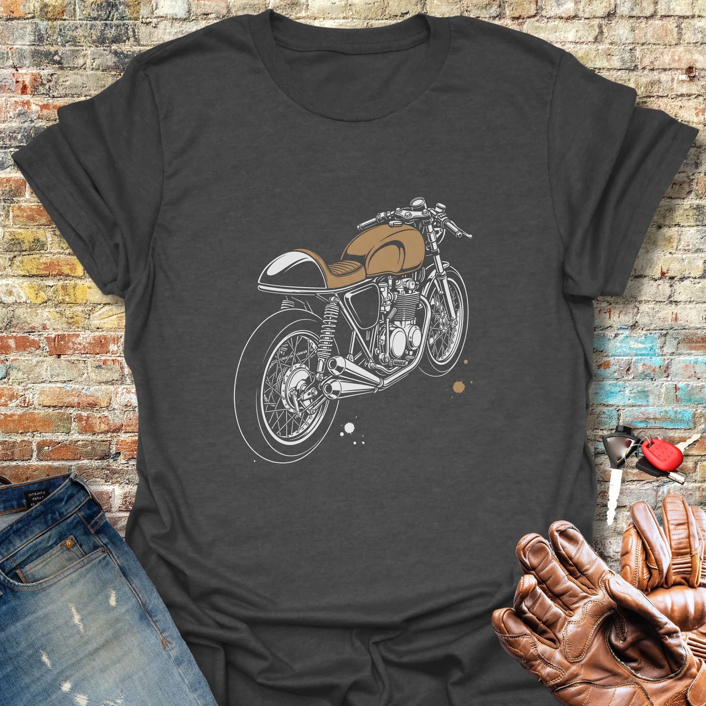 Café Racer Three-Quarter T-Shirt - Dark Heather