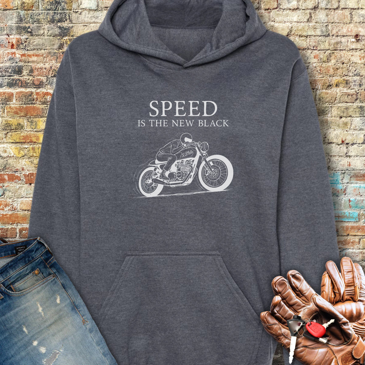 Cafe Speed Hoodie - Dark Heather