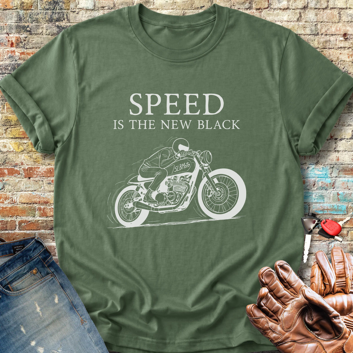 Cafe Speed Classic T-Shirt - Military Green