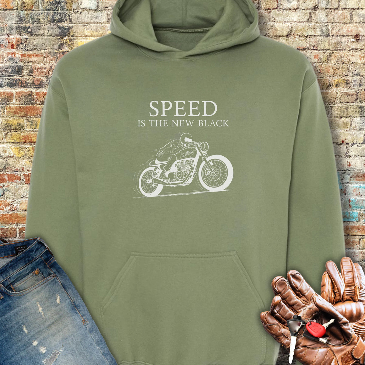 Cafe Speed Hoodie - Military Green