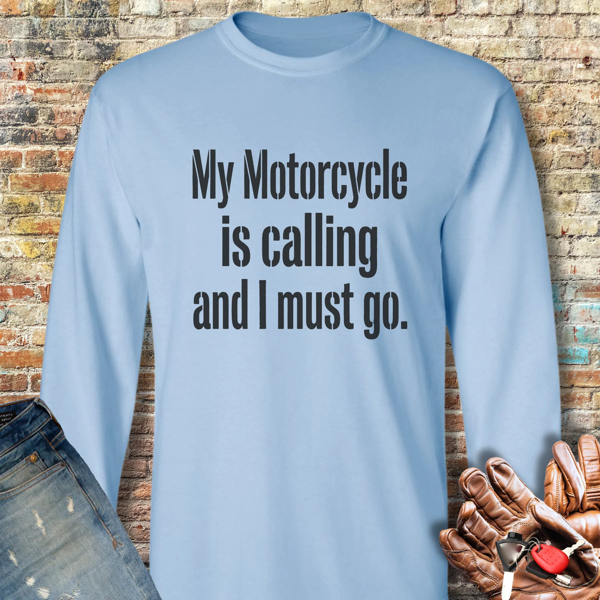 Calling Long Sleeve T-Shirt - Light Blue