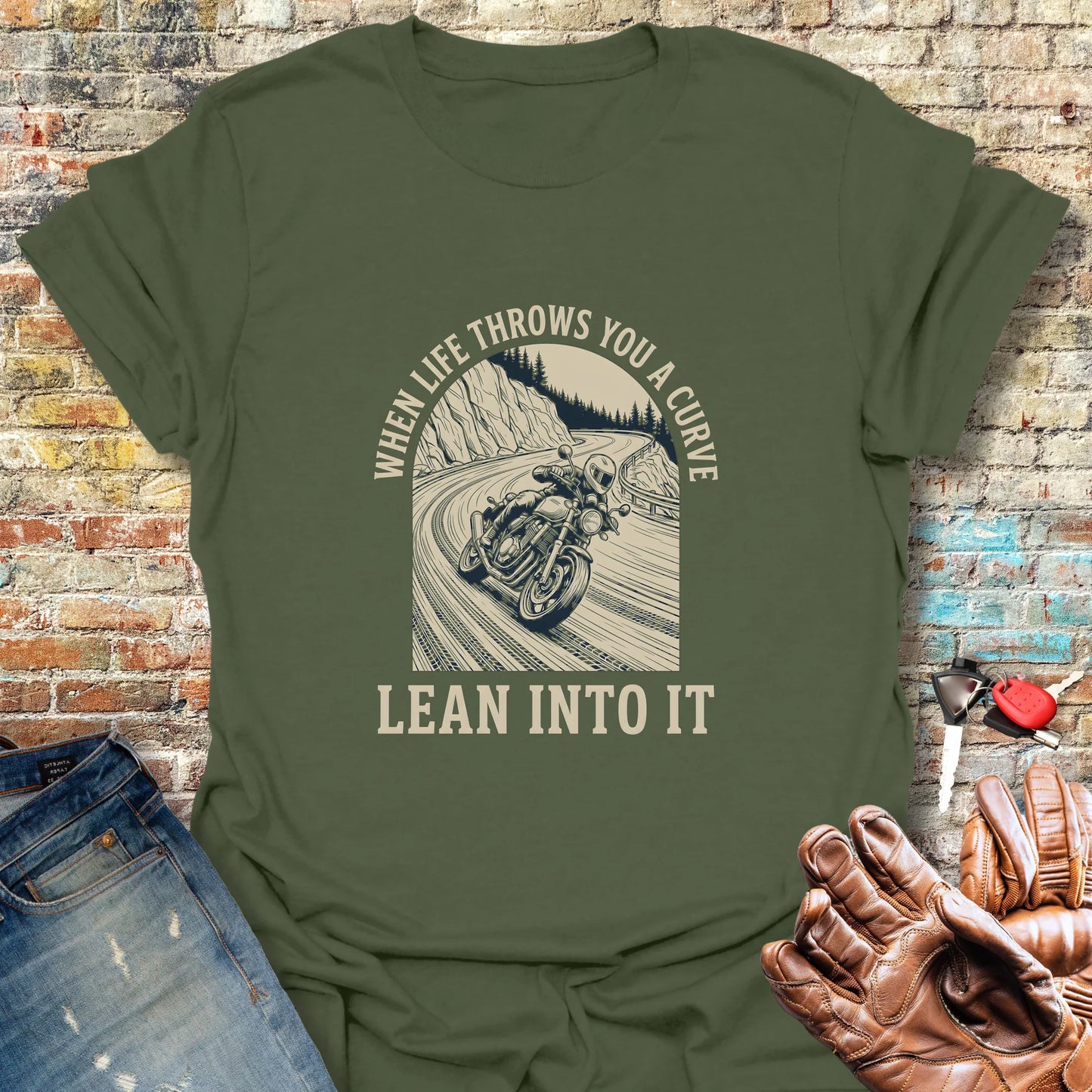 Canyon Carving T-Shirt - Military Green