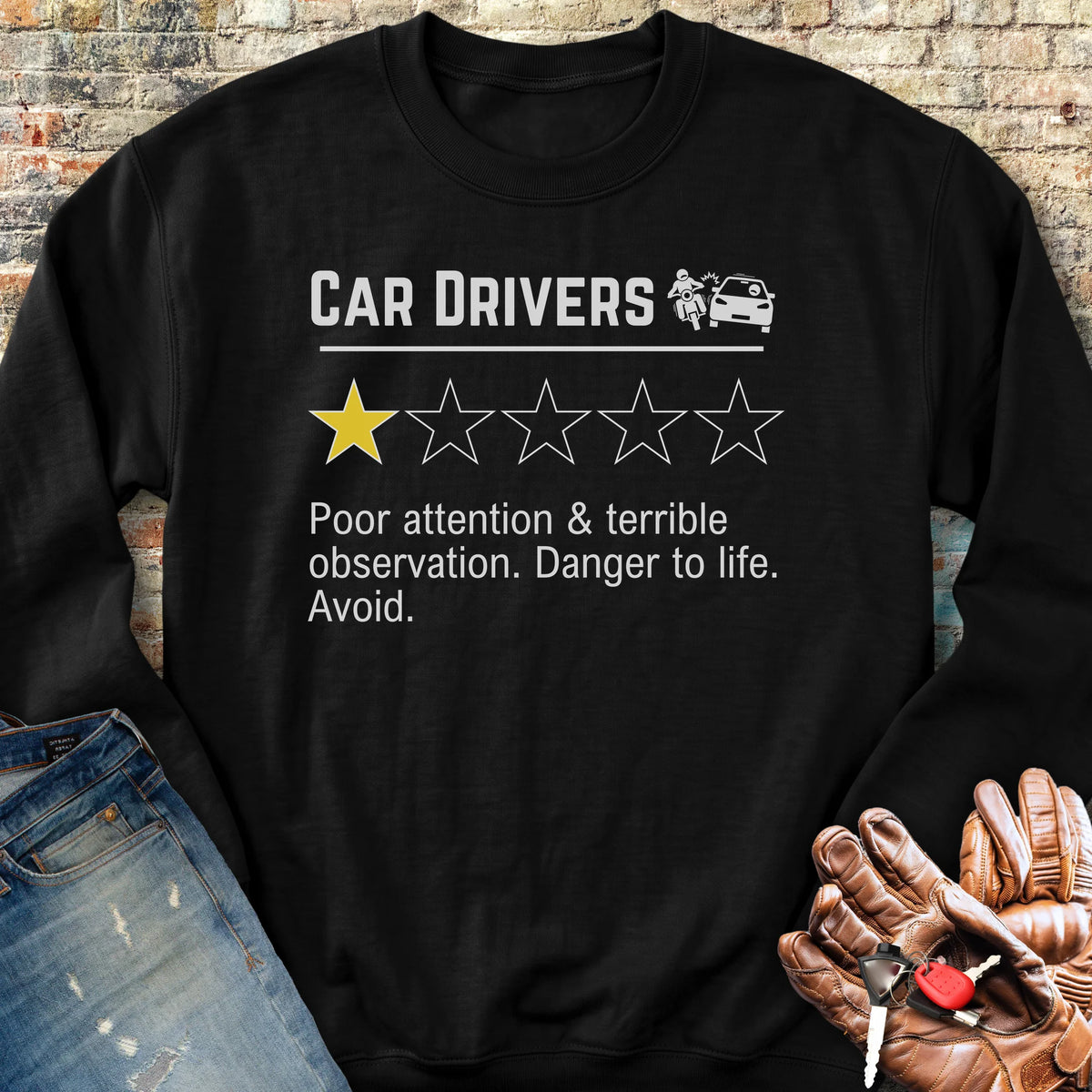 Car Drivers Sweatshirt - Black