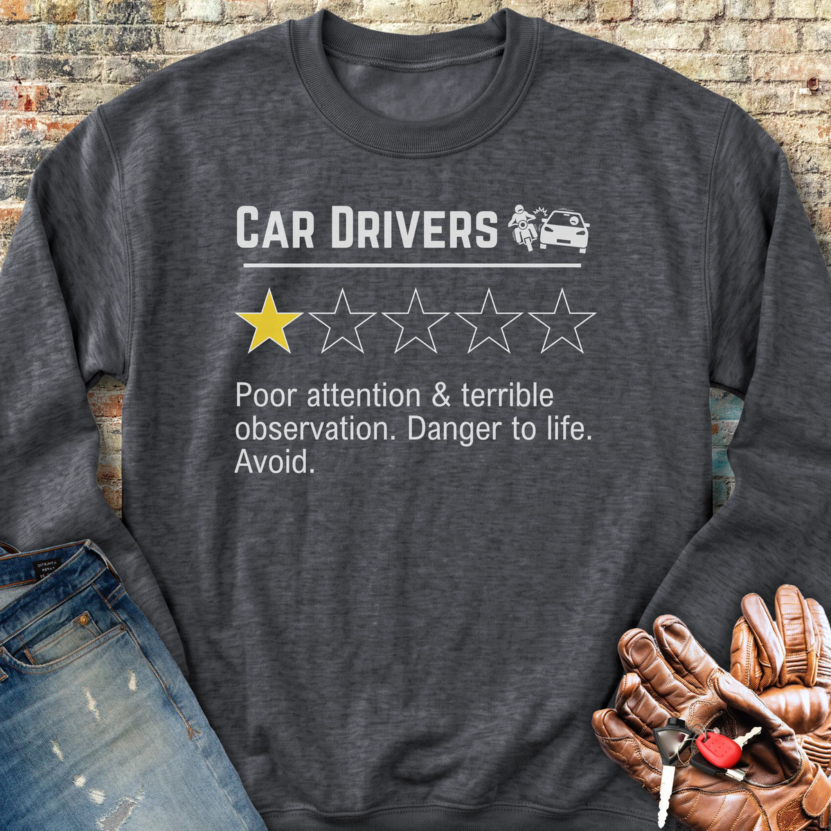 Car Drivers Sweatshirt - Dark Heather