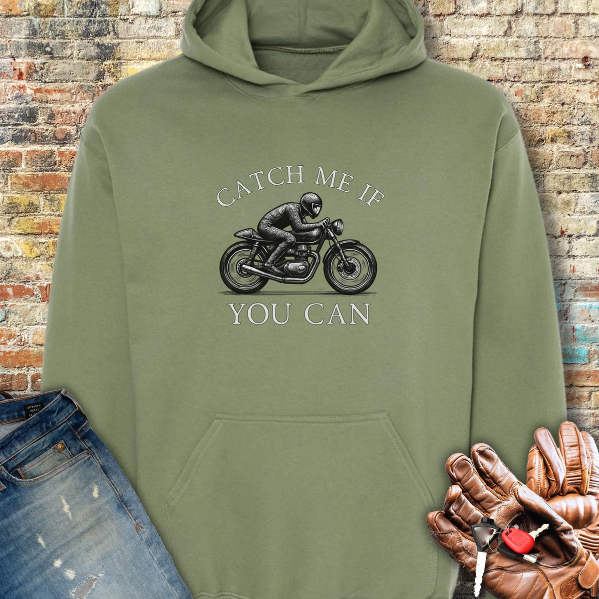 Catch Me Hoodie - Military Green