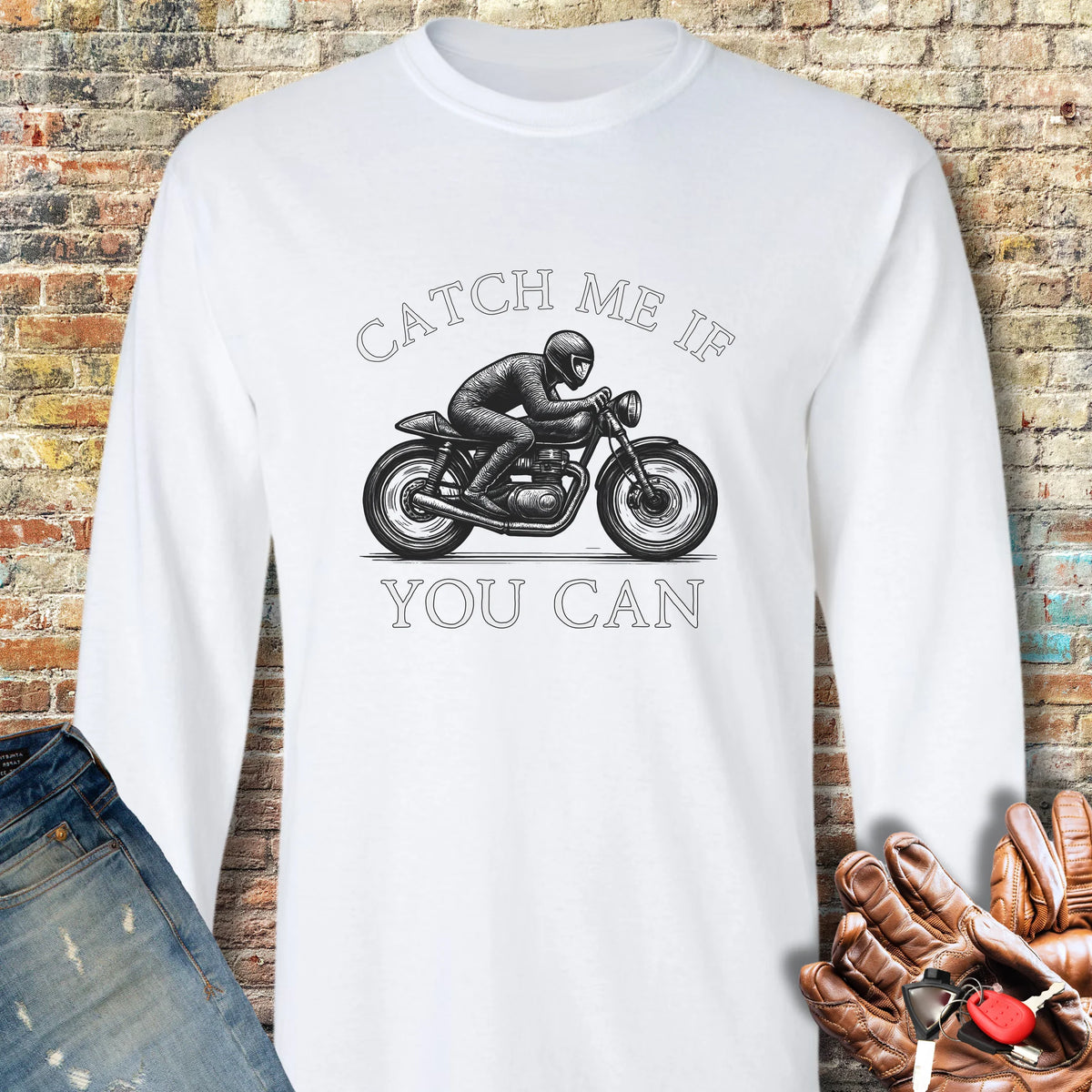 Catch Me Long Sleeve T-Shirt - White