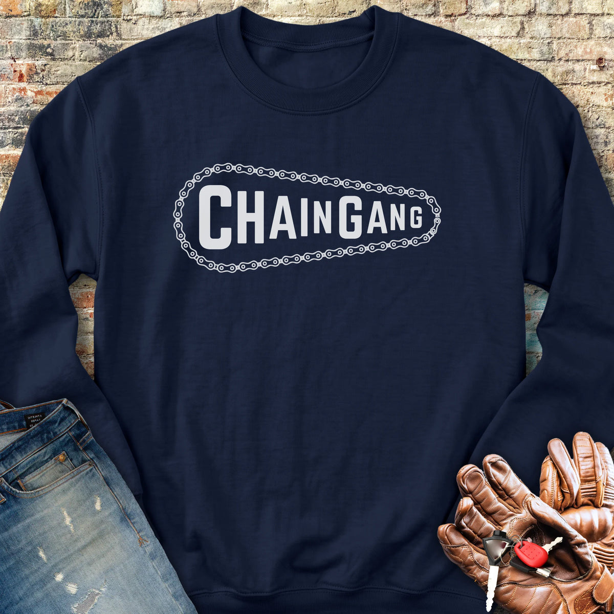 Chain Gang Sweatshirt - Navy