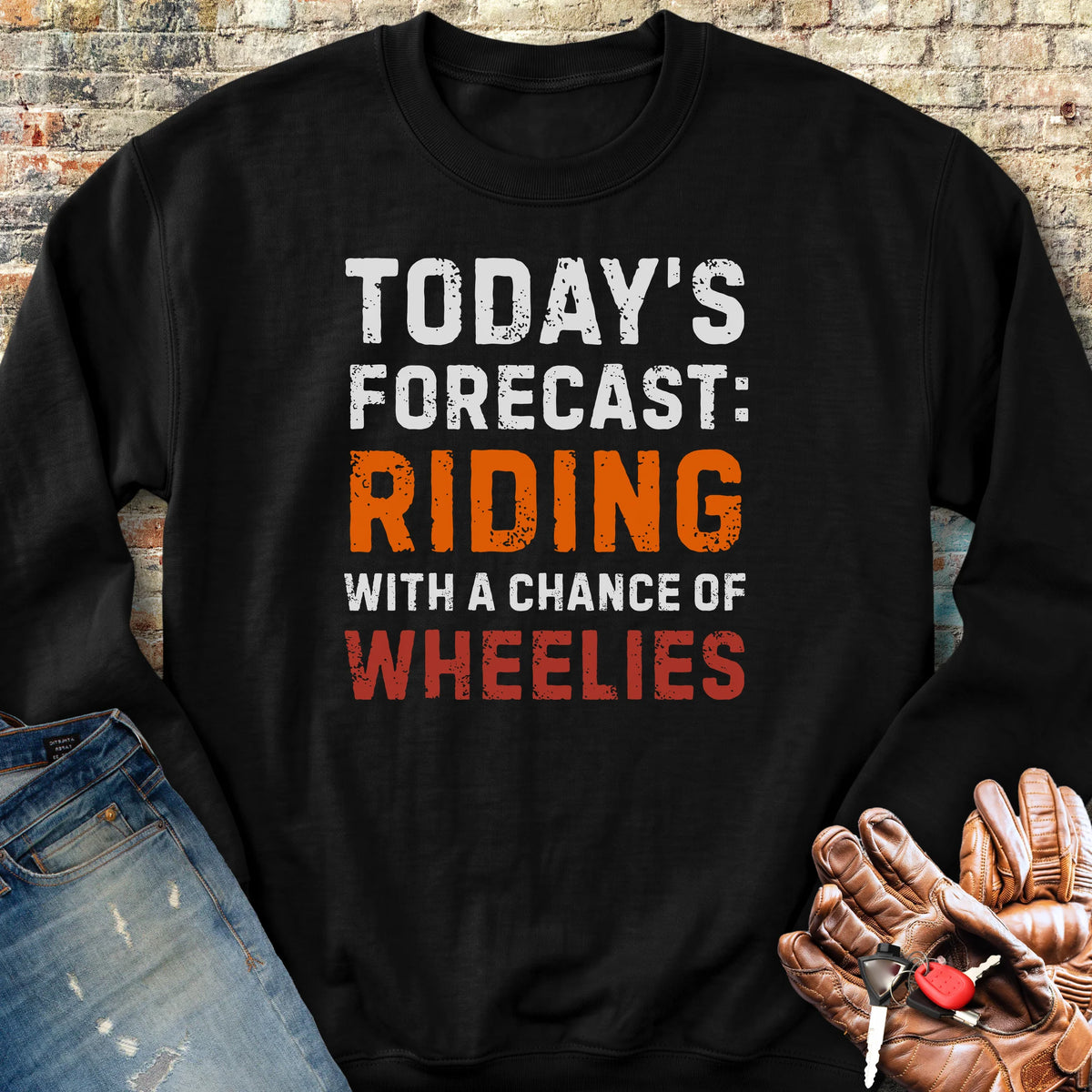 Chance of Wheelies Sweatshirt - Black