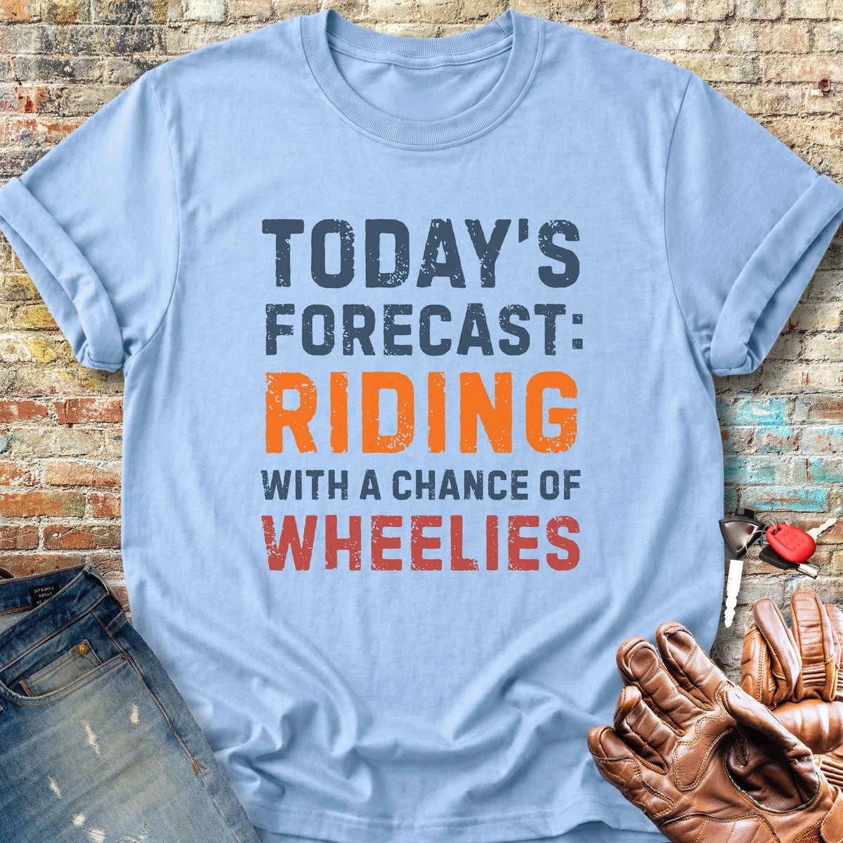 Chance of Wheelies Classic T-Shirt - Light Blue