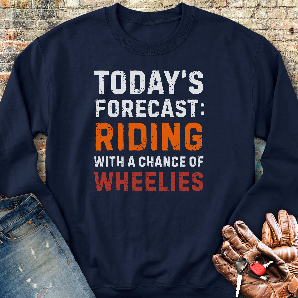 Chance of Wheelies Sweatshirt - Navy