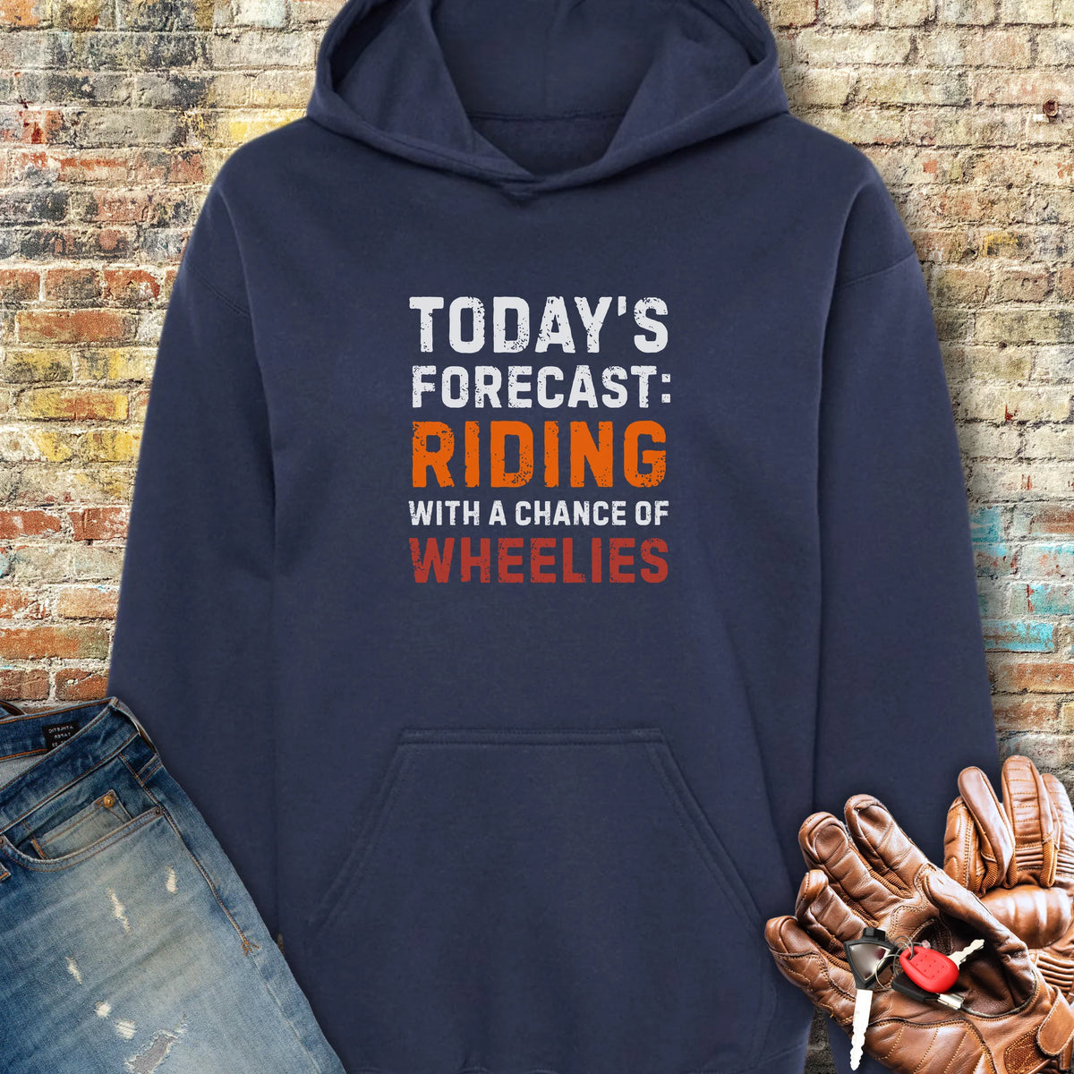 Chance of Wheelies Hoodie - Navy